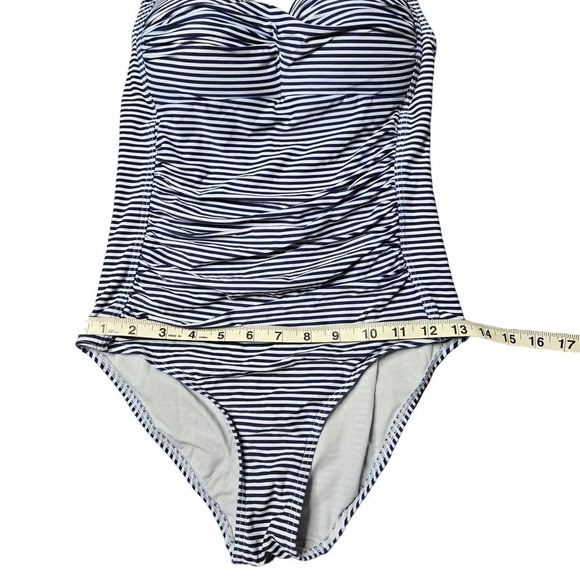 Nip Tuck Swim Striped Ruched One Piece Swimsuit - Picture 2 of 7